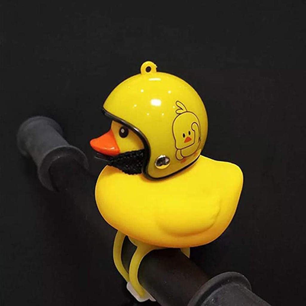 1PC Kids Bike Horn Bike Bell Cute Motorcycle Lights Bell Cycling Duck Light Rubber Duck Bicycle Accessories with LED Light