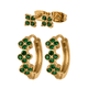 thumbnail image 1 of Aretes Mujer Oro 14k, LuckyLy  Set de Regalo 2 en 1 de Arracadas y Broqueles, Acero Inoxidable Baño Oro 14k y Zirconia Cúbica – Joyería ideal como Regalos para Mujer San Valentín y Regalos esmeralda, 1 of 6
