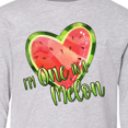 thumbnail image 4 of Inktastic I'm One in a Melon Watermelon Heart Long Sleeve Youth T-Shirt, 4 of 5