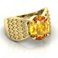 thumbnail image 4 of Shree Jewelrs Original Certified Natural Yellow Sapphire (Pukhraj) Ring - 2.00 Ratti Certified Handcrafted Ring Jupiter Ring, PANCHDHATU Gold Plated Ring for Men and Women, 4 of 5