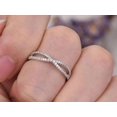 thumbnail image 2 of JeenMata .15 ct Diamond Infinity Wedding Band - Twisted Stacking Ring - Pave Wedding Band - 10K White Gold, 2 of 6