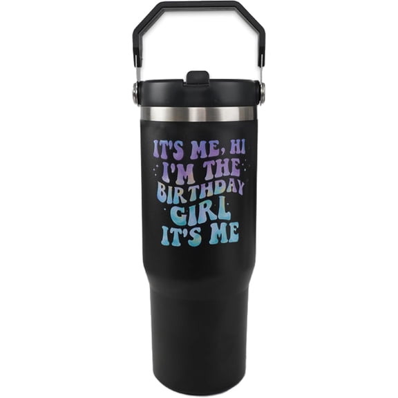 30 oz Tumbler with Handle and Flip Straw,Friendship Gifts for Women Friend Sister, Stainless Steel Insulated Coffee Mug, Reusable Spill-Proof Thermal Cups for Hot and Cold Drinks