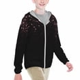 thumbnail image 2 of Pofeuu Sparkling Pink Night Sky Print Kids Active Zipper Sun Protection Jacket Boys Girls Hooded Cooling Shirt Pockets Fishing Running Outdoor-XX-Large, 2 of 7