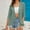Green, variant on WXLWZYWL Women Cardigan 3/4 Sleeves Open Front Lightweight Cardigan Draped Ruffles Solid Color Fall Knit Cardigan
