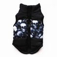 thumbnail image 1 of Ropa para mascotas, abrigo para perros pequeños a prueba de viento, chaqueta cálida de invierno para cachorros con cremallera, chaleco a prueba de nieve para perros con anillo en D, disfraz de algodón, 1 of 5