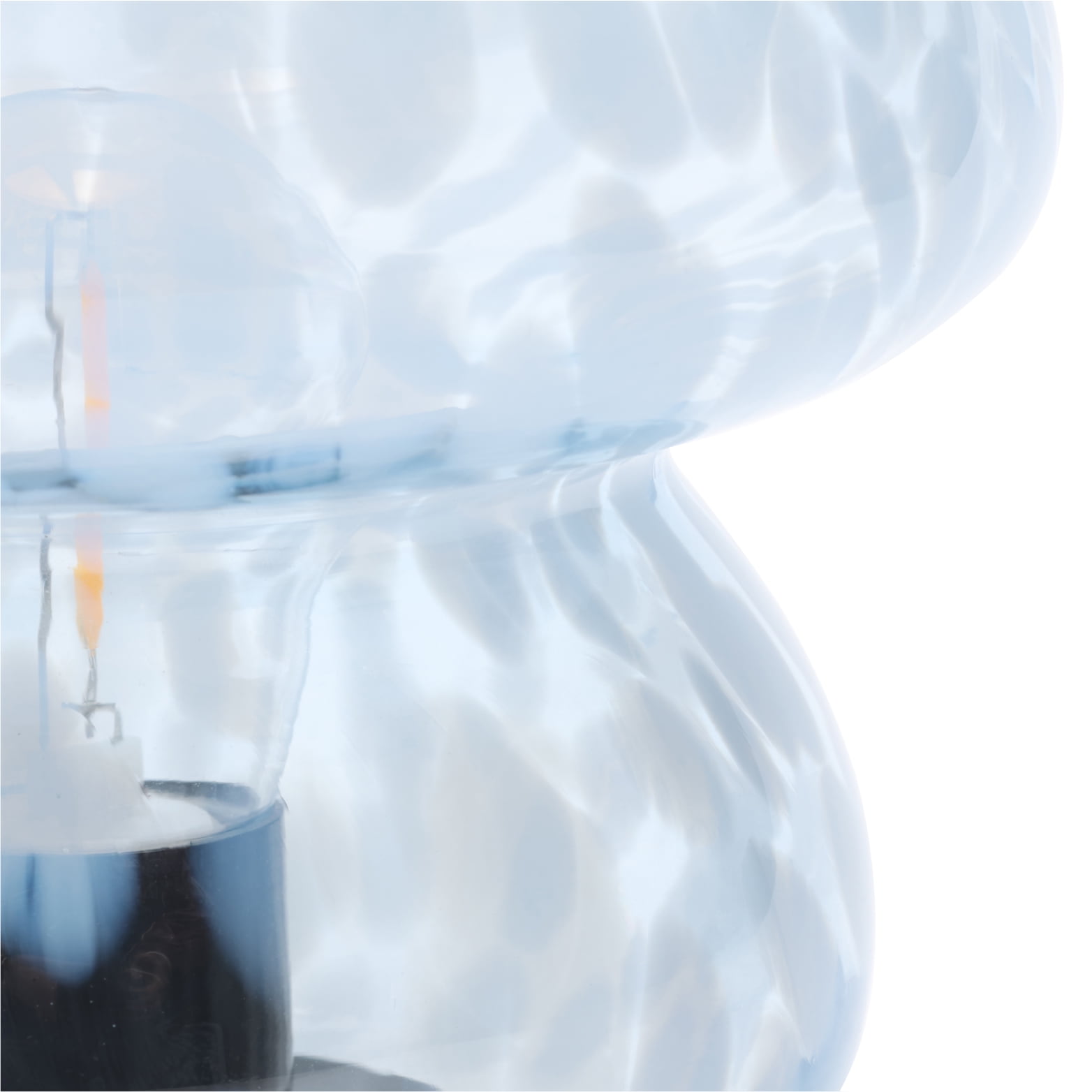 Urban Shop 8" Blue Tortoise Glass Battery-Powered Mushroom Table Lamp