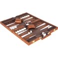 thumbnail image 3 of Set de backgammon Crazy Games Classic con funda de piel marrón, 3 of 6