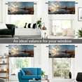 thumbnail image 6 of 1 Panel Ocean Coastal Kitchen Valance Curtains for Windows, Nature Sky Cloud Lighthouse Window Treatment Rod Pocket Drapes Valances for Bathroom, 54" X 18", 6 of 6