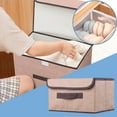 thumbnail image 2 of Falleo Clearance Beige Small-Storage Box Foldable Clothing Sundries Portable Dustproof Storage Box with Cover Foldable Storage Box (Small), 1Pc Storage Box, Home Textile Storage Clearance Sale!, 2 of 6