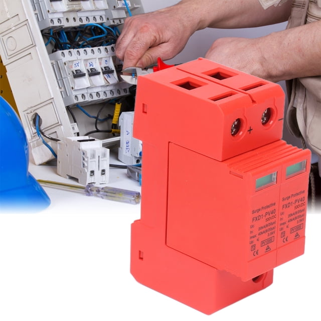 Protector contra Sobretensiones Fotovoltaico de CC Dispositivo de Descargador de Sobretensiones de Voltaje de 2 Piezas 2P 40KA Protector contra Sobretensiones Fotovoltaico de CC ANGGREK Otros
