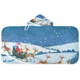 thumbnail image 2 of Christmas Santa Claus Deers Kids Hooded Beach Towel Baby Bath Poncho Towels with Hood Absorbent 50"x23.5" for Pool Swimming, 2 of 7