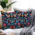 thumbnail image 2 of Throw Pillow Covers 16x16 Inch Set of 2, Spring Floral Waterproof Outdoor Pillow Covers, Modern Abstract Art Birds Decorative Cushion Pillowcases for Couch, Sofa, Bed, Garden, Patio, 2 of 9