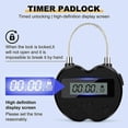 thumbnail image 4 of Smart Time Lock LCD Display Time Lock Multifunction Travel Electronic Timer, Waterproof USB Rechargeable Temporary Timer Padlock, 4 of 5