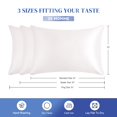thumbnail image 4 of THXSILK 25 Momme Silk Pillowcase, Both Side 100% Mulberry Silk Pillowcase for Hair and Skin, Natural Mulberry Silk Dual Sides with Hidden Zipper, California King(20"x40"), White, 4 of 8