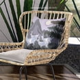 thumbnail image 2 of Amrita Sen Designs  26 x 26 in. Reindeer Herd Broadcloth Indoor & Outdoor Zippered Pillow - White & Muted Purple, 2 of 4