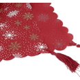 thumbnail image 1 of Camino de mesa rojo de Navidad 35x180cm mantel de lino con estampado de copos de nieve decoración de Navidad banderas de lino de mesa para el hogar Banban rojo, 1 of 2