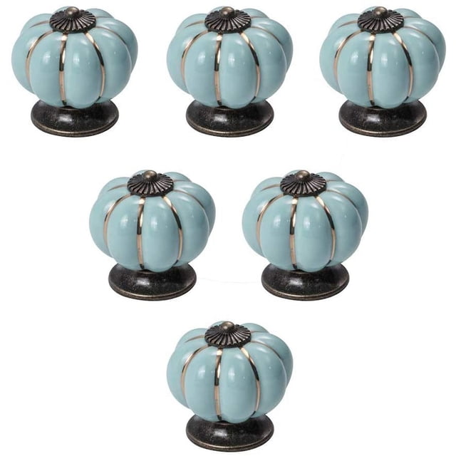 15 pomos de cerámica para puerta de calabaza, tiradores para armario, alacena, cajón, dormitorio
