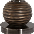 thumbnail image 3 of Benzara Drum Shade Metal Floor Lamp with Crystal Accents, Bronze and White, 3 of 3