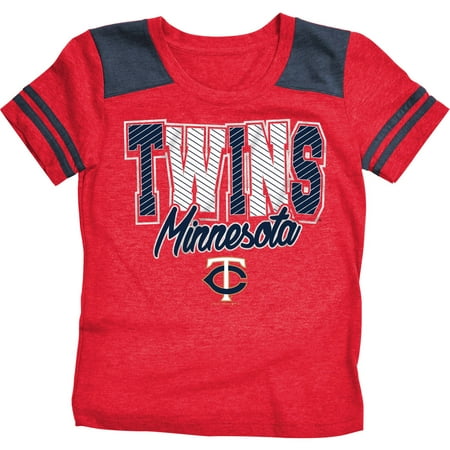 - MLB Minnesota Twins Girls Short Sleeve Team Color Graphic Tee
