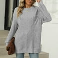 thumbnail image 2 of Women's Tunic Sweaters Lightweight Fall Casual Long Sleeve Crewneck Pullover Tops, 2 of 2
