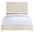 thumbnail image 3 of ACME Lit Grand en Velours Capitonné Beige, 3 of 6