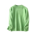 thumbnail image 6 of SERTG Big Kids Lined Sweater Long Sleeve Mock Neck Fall Winter Solid Color Knit Layer Top for Boys and Girls 2-14 Years(Green,3-4 Years), 6 of 6