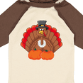 thumbnail image 4 of Inktastic Thanksgiving Turkey with Pumpkin Boys or Girls Long Sleeve Baby Bodysuit, 4 of 5