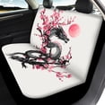 thumbnail image 4 of Uourmeti Car Seat Covers Breathable Polyester, Compatible with Automotive Seat Sedan Seats, for Cars Trucks, Chinese Dragon Cherry Blossom Print, 4 of 10