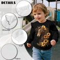thumbnail image 6 of Uorisanigo Toddler Girl Ruffled Shoulder Sweatshirt 3-4T Long Sleeve Western Horse Sunflower Pullover Sweater Tops, Crewneck Sweatshirts Shirts for Daily Wear & School, 6 of 7