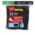 thumbnail image 4 of Medias Hanes Double Tough Tobilleras Paquete de 12 Negro Talle 6-12 US, 4 of 7