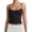 Black, variant on Women’s Scoop Neck Adjustable Strap Sleeveless Tank Top Soft Stretchy Fitted Camisole Basic Layering Shirt for Daily Wear