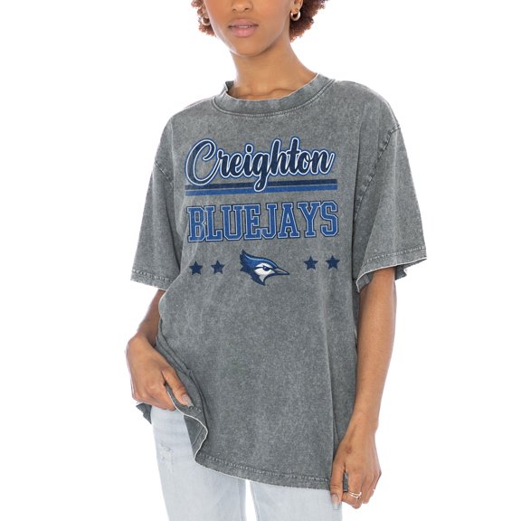 Women's Gameday Couture Gray Creighton Bluejays Here To Play Oversized T-Shirt