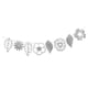 thumbnail image 1 of Guirnalda de flores y hojas tropicales de papel aluminio para decoración de fiestas hawaianas Plata, 1 of 7