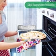 thumbnail image 2 of Yayeee Pot Holders Kitchen Heat Resistant with Pocket 7"x9.8" Cotton Oven Cooking Hot Pads, Purple Colorful Circles, 2 of 7
