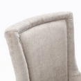 thumbnail image 4 of PORKISS Dining Chairs Set of 2, Thickened Fabric Chairs with Solid Wood Legs, Modern Upholstered Dining Chairs, Beige, 4 of 12