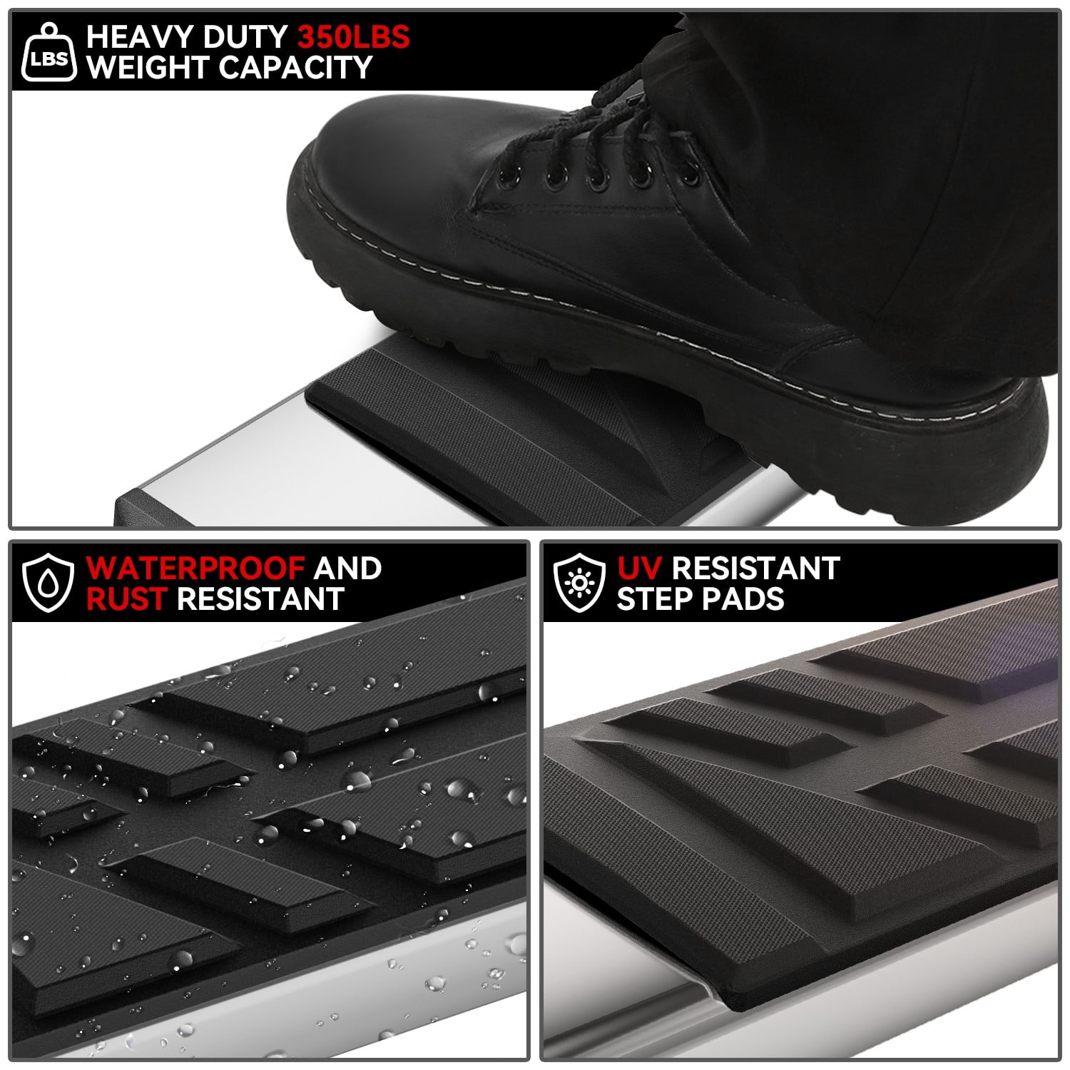 DNA Motoring 6.5" Side Step Nerf Bars Running Boards for 2022-2024 Mitsubishi Outlander
