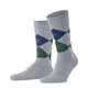thumbnail image 1 of Calcetines de hombre Burlington - King, algodón, diseño de rombos, emblema del logotipo Gris claro/verde/azul 40-46, 1 of 4