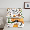 thumbnail image 5 of Catabedysis Watercolor Camping Twin Comforter Sets,Jungle Bear Owl Bedding Set For Boys,Multicolor,Light Gray Reversible,2-Piece,1 Comforter and 1 Pillowcase, 5 of 7
