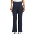 thumbnail image 2 of Time & Tru Women's Fleece Straight Leg Pants with Pockets, 2 of 5