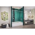 thumbnail image 5 of DreamLine Enigma-XO 55-59 in. W x 62 in. H Fully Frameless Sliding Tub Door in Brushed Stainless Steel, 5 of 11