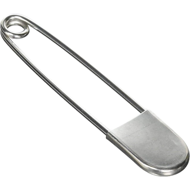 Smooth Surface Stainless Steel Safety Pins, Multi-Purpose & Heavy Duty Pins for Craft Works, Laundry, and Upholstery, Updated Sharp Design Offers Superior Handling