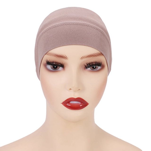 Gorra cilíndrica monocromática modal, gorra de base, gorra de cuello de mujer de algodón mercerizado de alta elasticidad