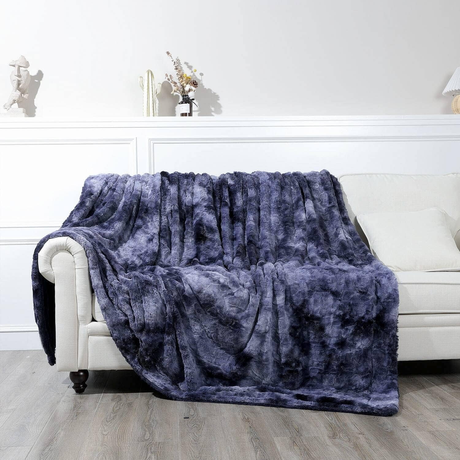 Sanmadrola Oversized Throw Blanket Soft Fuzzy for Couch Fluffy Blankets ...