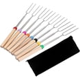 thumbnail image 1 of Long BBQ Skewers, 8 Pieces Extendable Roasting Sticks, Fire Marshmallow Roasting Sticks, U-Shape Hot Dog Fork with Storage Bag (12-32 Inches), 1 of 5