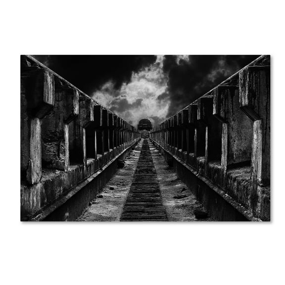 Trademark Fine Art 'To The Train' Canvas Art by Mladjan Pajkic