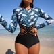 thumbnail image 2 of MKLEKYY Trajes De Baño Mujer 2 Piezas Women 1 Piece Webbingtank Suits Shirred Vintage Up Athletic Training Swimwear Bathing Sport Control Swimsuit Swimwear Padded Tummy Bikini Push Swimwears, 2 of 6