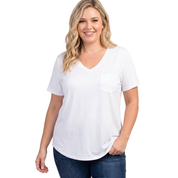 Woman Within Plus Size Perfect Crewneck Pocket Tee