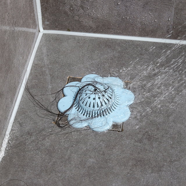 Lavabo Drenaje Protector Silicona Forma de flor Drenaje Colector de pelo Colador Snare Alcantarillado reutilizable Filtro de fregadero antiobstrucción Sin uso en la cocina,