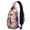 Halloween Cute Icons, variant on Sling Backpack,Halloween Cute Ghosts with Boo Crossbody Bag with Water Bottle Holder,Waterproof Sling Bag for Men/Women with Chest Phone Holder for Hiking,Travel