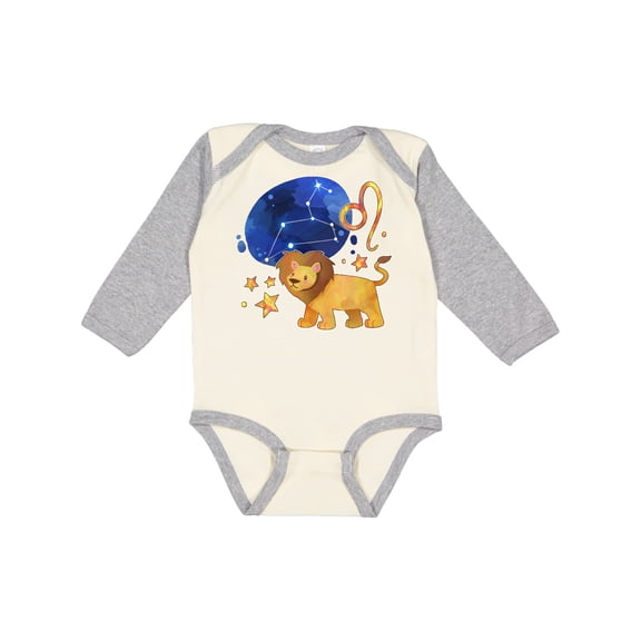 Inktastic Leo Constellation Zodiac Sign Illustration Boys or Girls Long Sleeve Baby Bodysuit